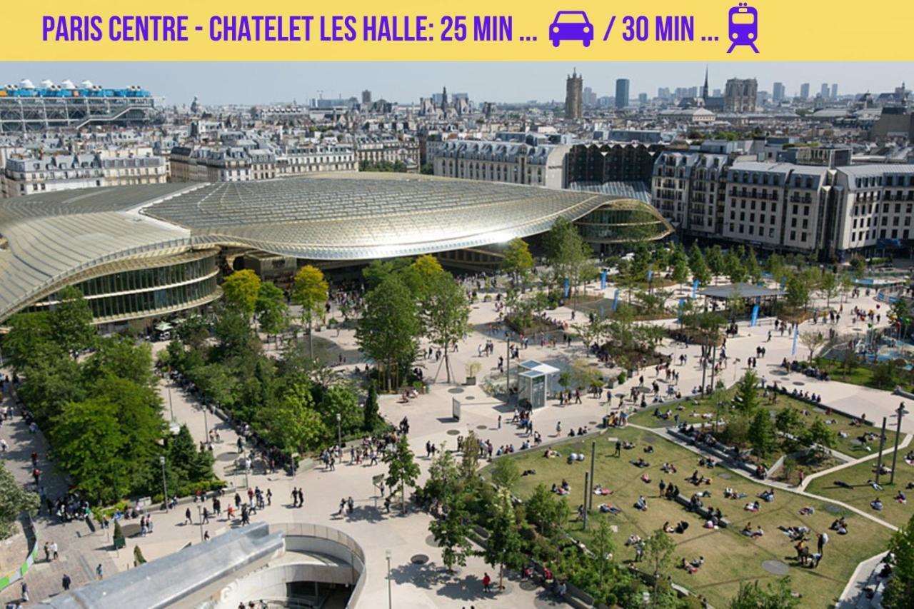 Qhome 2 - T2 Cosy Entre Paris Et Disney - Parking Prive Villiers-sur-Marne Exterior photo